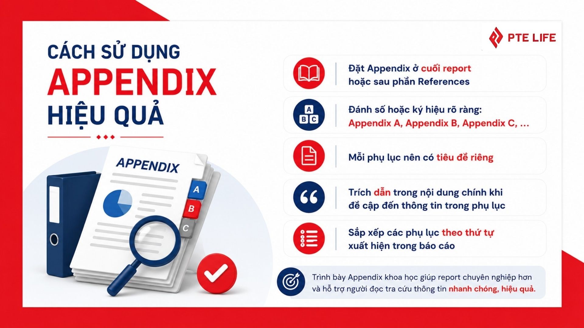 Appendix là gì trong Report? Cách sử dụng phụ lục chuẩn 2026 4 Cách trình bày Appendix khoa học