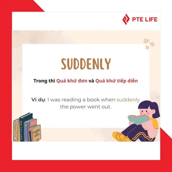Suddenly: Trạng từ chỉ sự bất ngờ trong 2 thì quá khứ 2 Suddenly dùng thì gì
