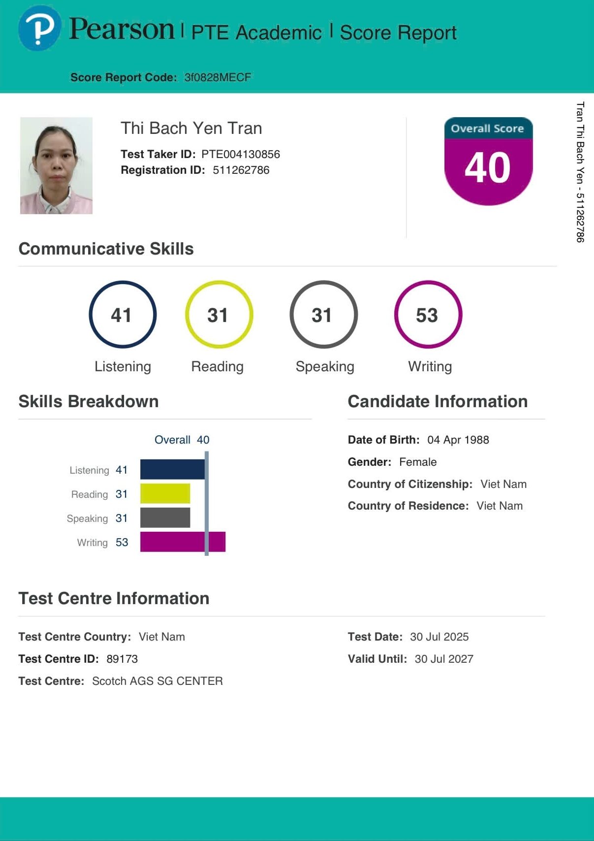 Địa chỉ học PTE ở xã Phú Xuyên Hà Nội uy tín 2025 5 review-cua-hoc-vien-tran-thi-bach-yen