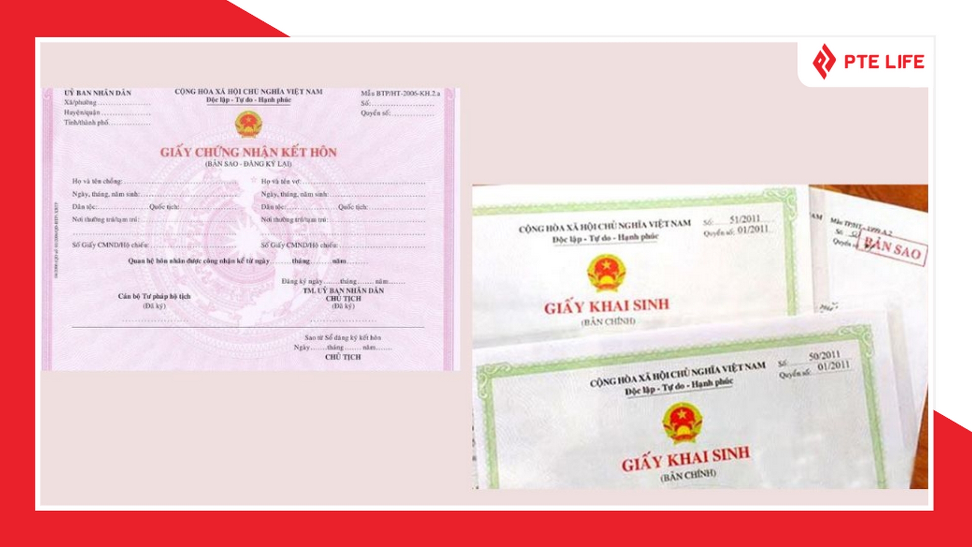 Giấy khai sinh, đăng ký kết hôn,... là các giấy tờ cần bổ sung với diện thăm thân 