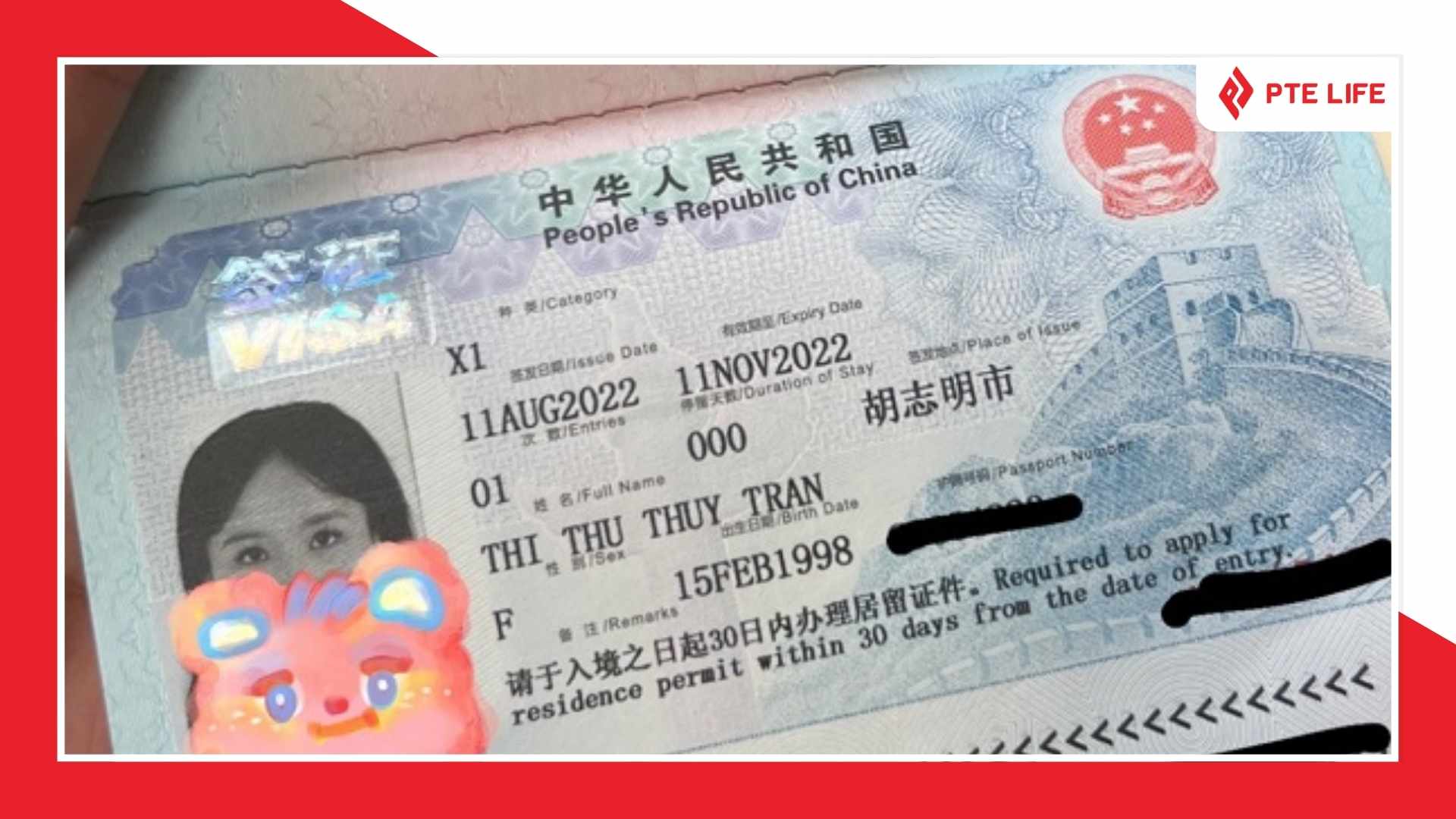 Visa du học Trung Quốc X1 dành cho người tham gia các khóa học ngắn hạn tại Trung