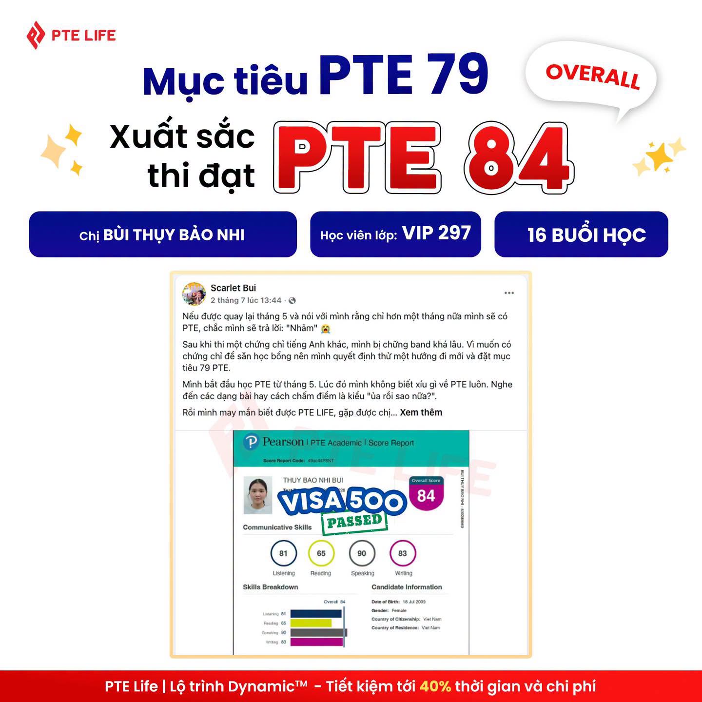 Địa chỉ Học PTE ở Hà Nội Uy Tín - Cam kết Đầu Ra 6 Chị Bùi Thuỵ Bảo Nhi đạt PTE 84 sau 16 buổi học
