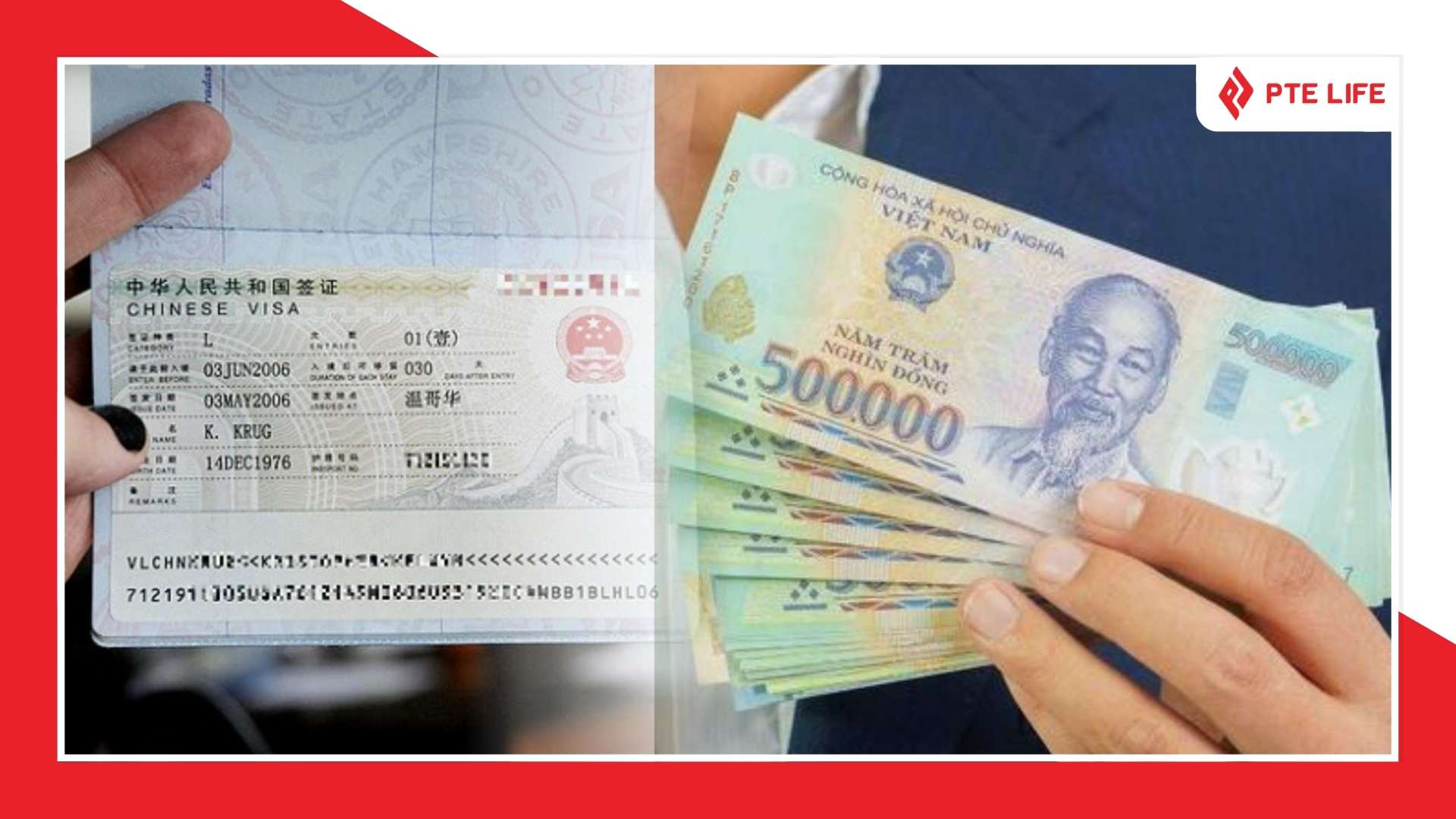 Chi phí làm visa Trung Quốc gồm lệ phí visa và phí dịch vụ