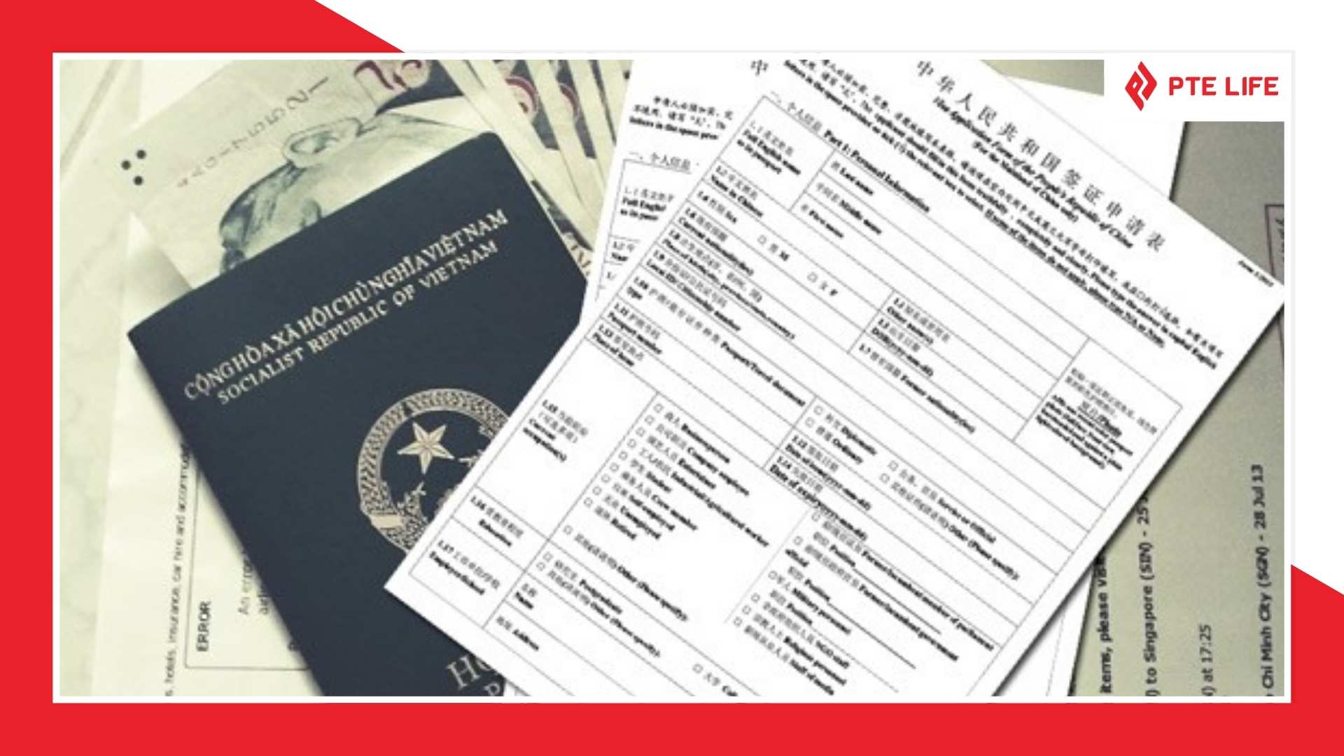 Hộ chiếu và bản in đơn xin visa online là giấy tờ bắt buộc trong hồ sơ xin visa đi Trung