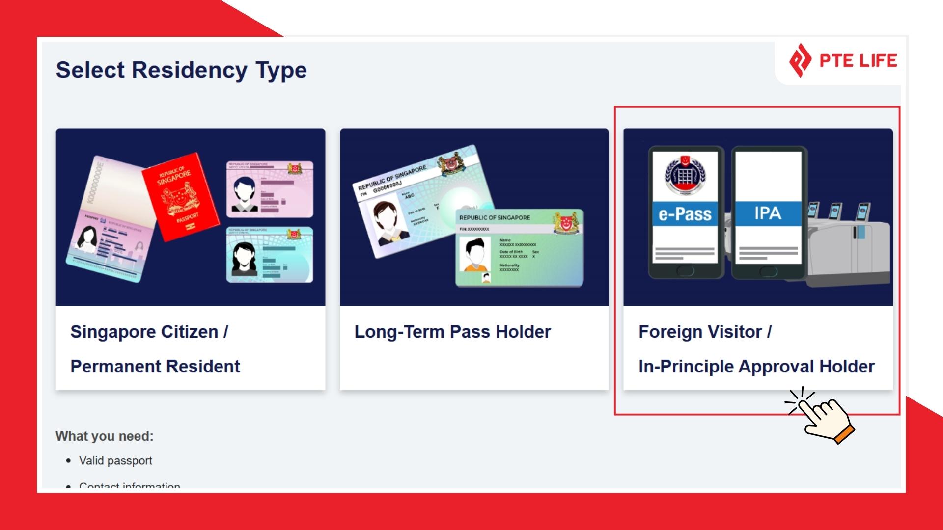Chọn khai báo thẻ nhập cảnh Singapore cho du khách nước ngoài