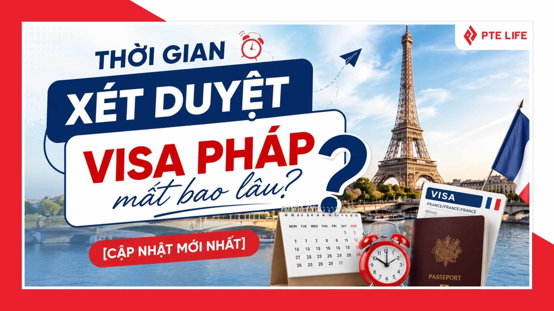 Thời gian xét duyệt visa Pháp trung bình khoảng 15 ngày làm việc từ khi nộp hồ sơ