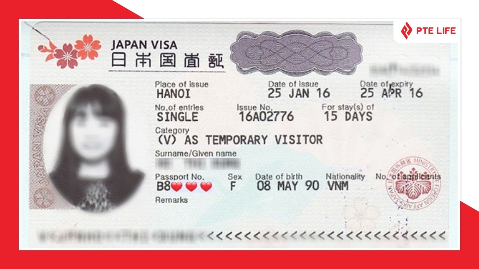 Visa du lịch Nhật Bản là visa lưu trú ngắn hạn
