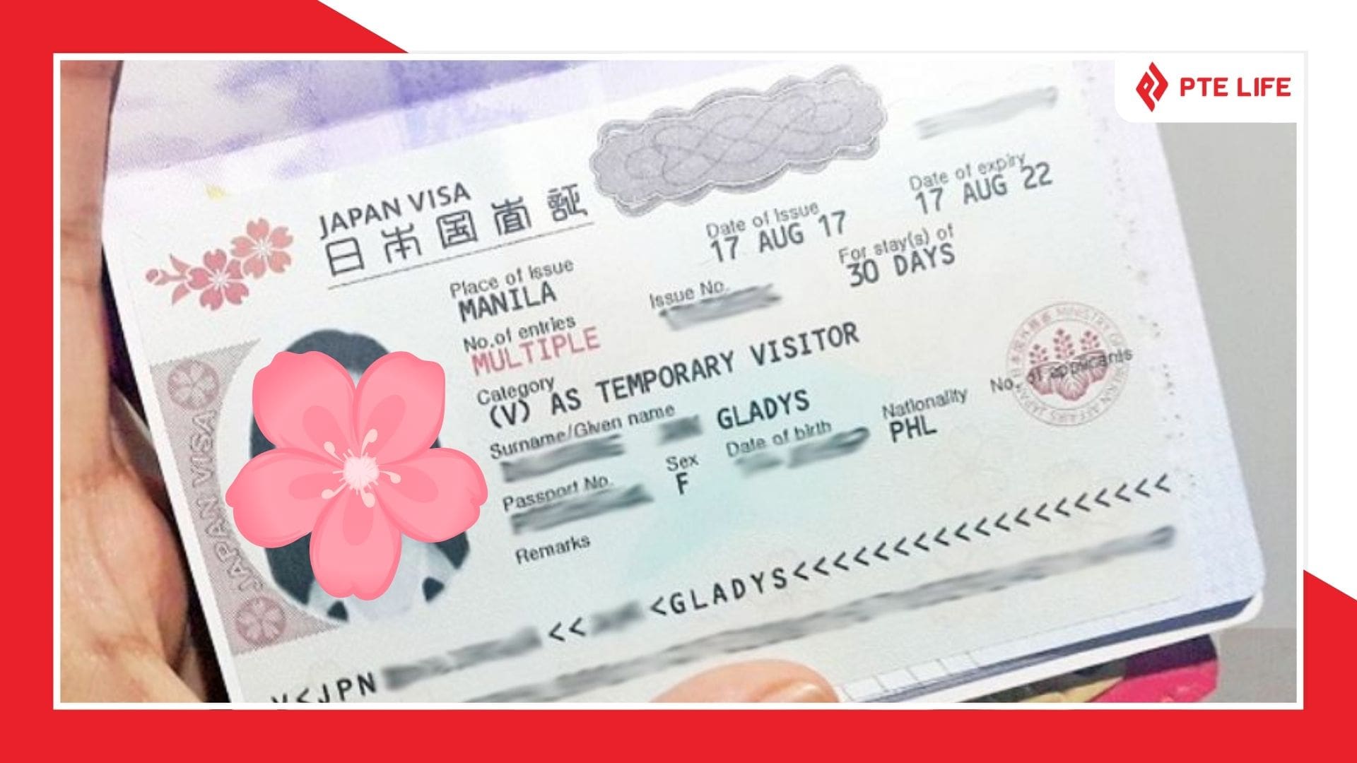 Mẫu visa Multiple Nhật Bản