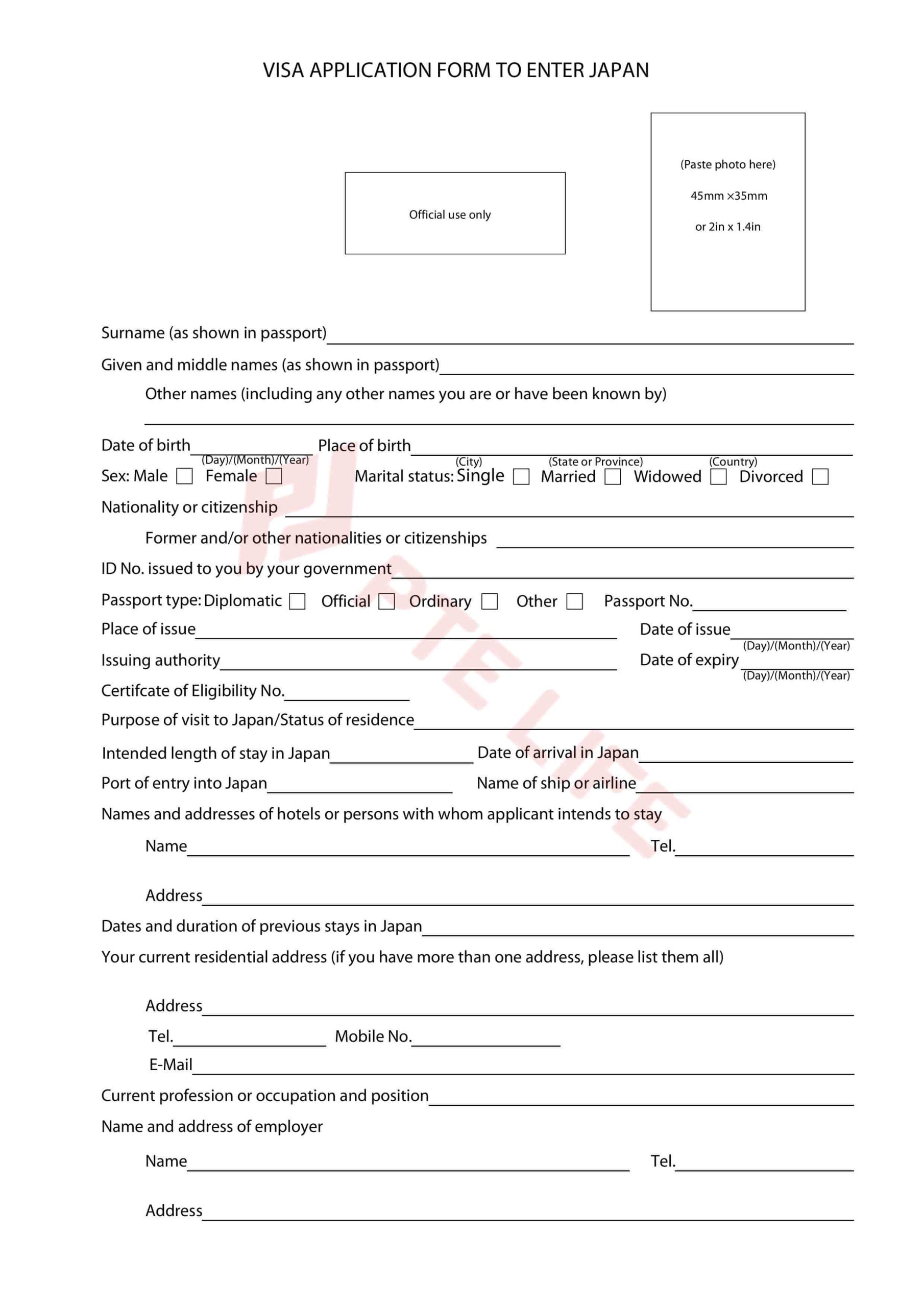 Hồ sơ xin visa du lịch Nhật Bản