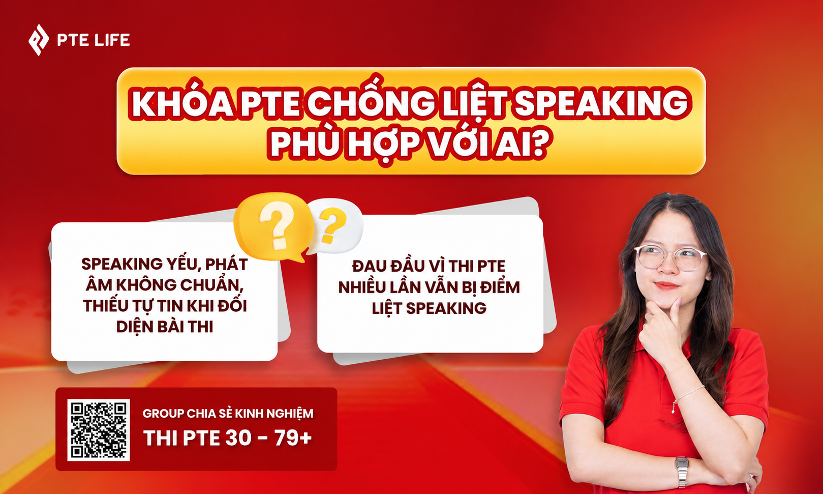 Khóa học PTE Chống liệt Speaking 1 Khoá chống liệt Speaking hợp với ai