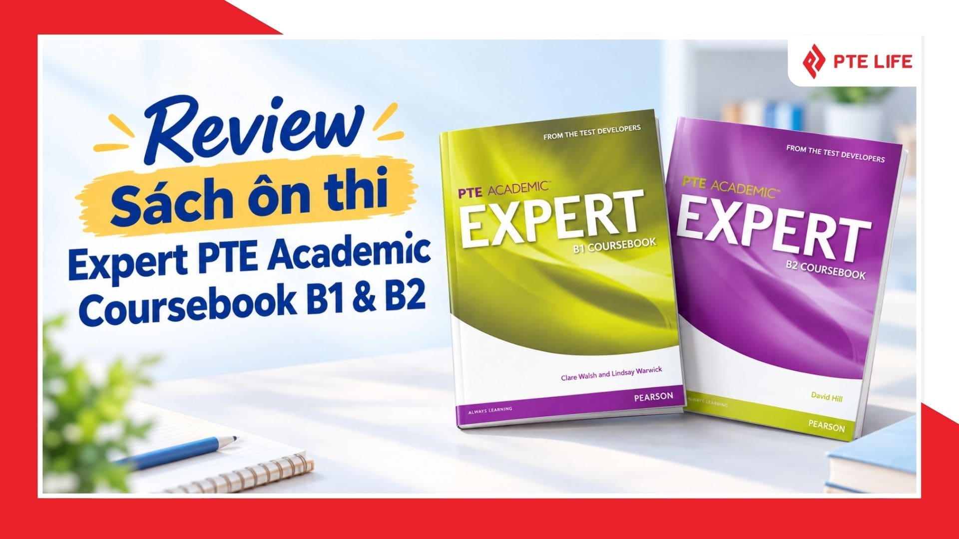 Review sách ôn thi Expert PTE Academic Coursebook B1 & B2